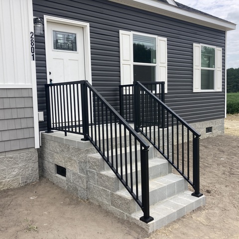 3' Tall Black Alum Handrail 3