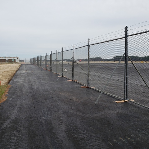8' Tall Custom Airport Temporary Fencing