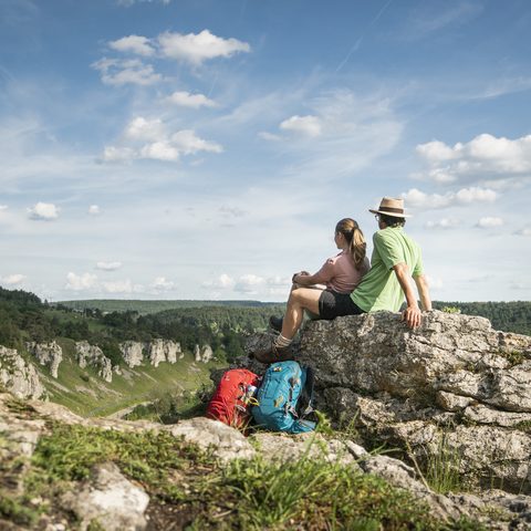 Felsformation Zwölf Apostel bei Solnhofen / Altmühltal-Panoramaweg Quelle: Informationszentrum NATURPARK ALTMÜHLTAL (BgA)