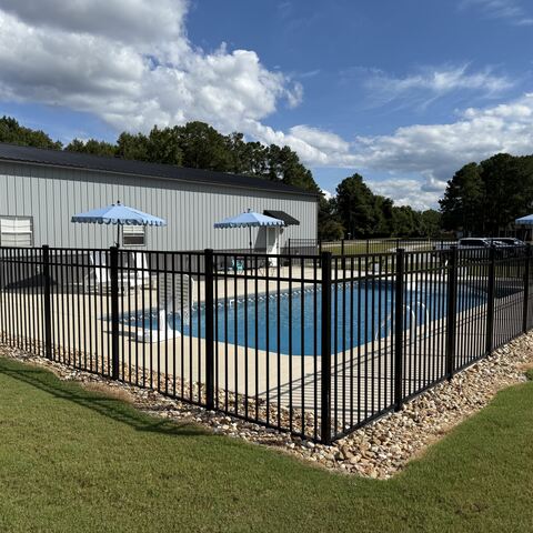 5' Tall Black Ornamental Aluminum Pool Fence 1