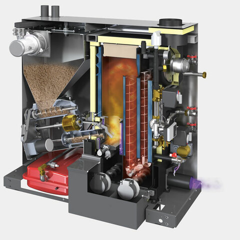 Pelletanlage Querschnitt