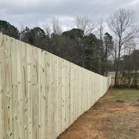 8' Tall Wood Privacy Fence