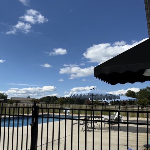 5' Tall 3 Rail Black Ornamental Fence 4