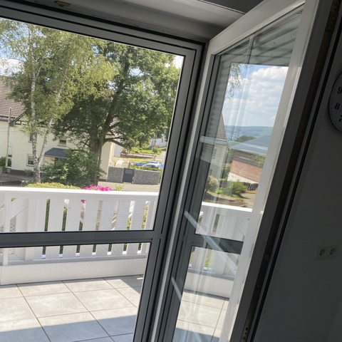 Insektenschutzgittertür geöffnet