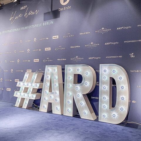 Eventdekoration Leuchtbuchstaben Berlinale ARD