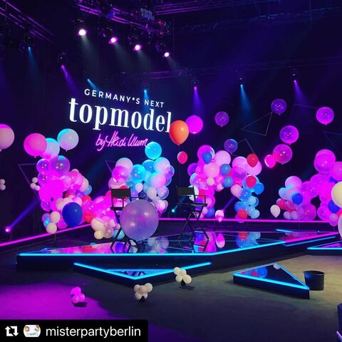 Eventdekoration / Ballondekoration Filmproduktion Topmodel