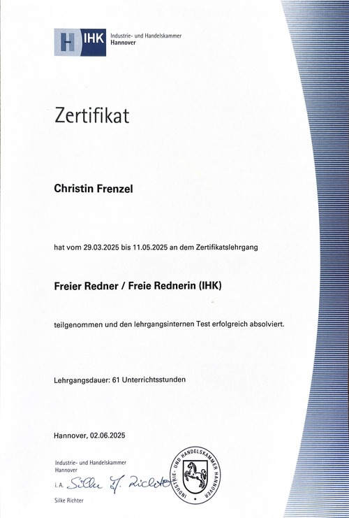 IHK Zertifikat