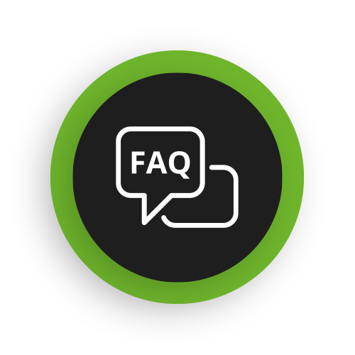 Icon FAQ - Sprechblasen mit den Buchstaben "FAQ"