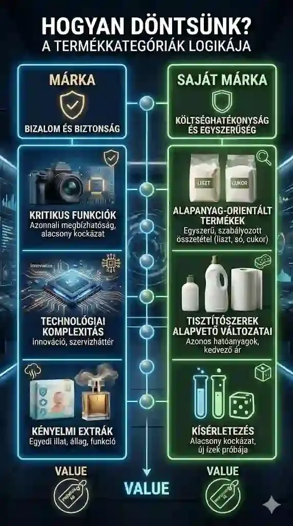 Termékkategóriák logikája – mikor éri meg a márkás termék