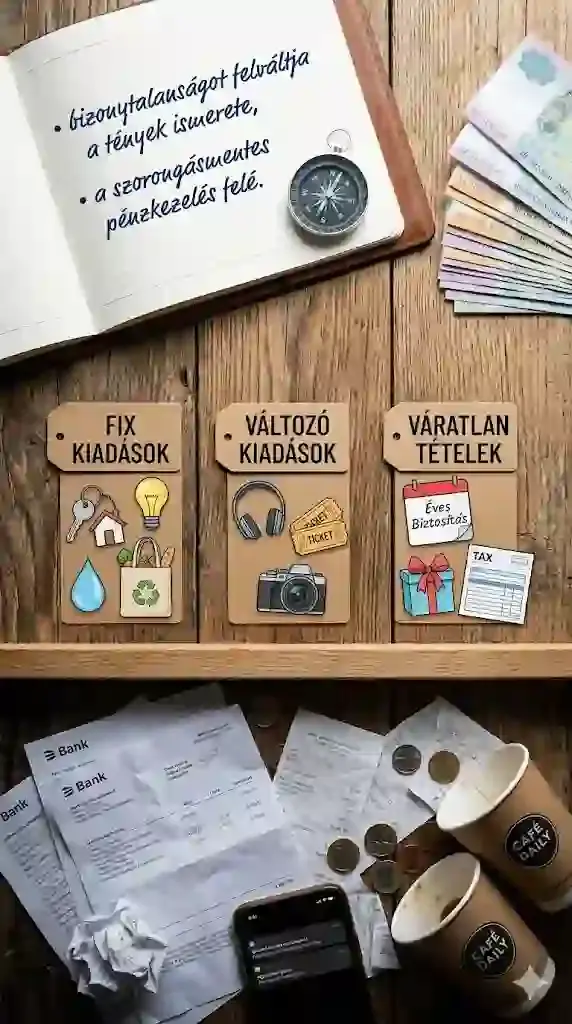 Kiadások kategorizálása – fix, változó és rendszeres tételek