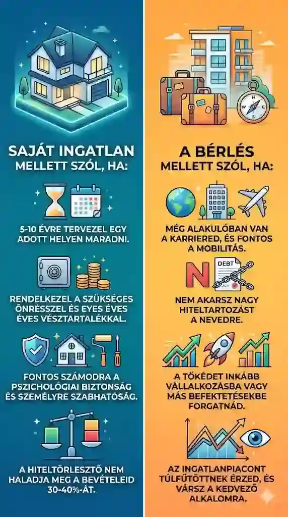 Döntési szempontok – mikor éri meg lakást venni és mikor bérelni