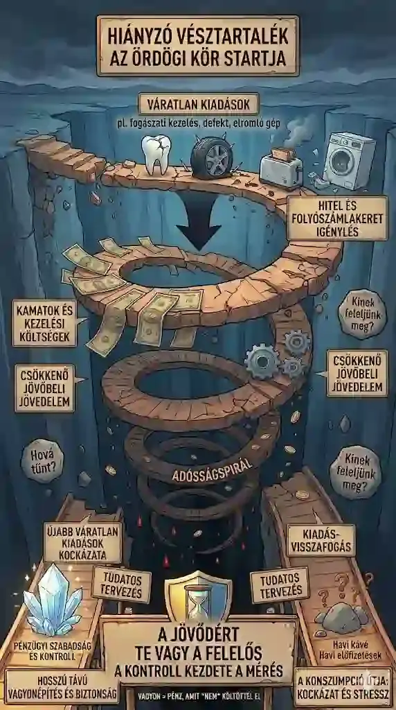 Vésztartalék hiánya és az adósságspirál kialakulása