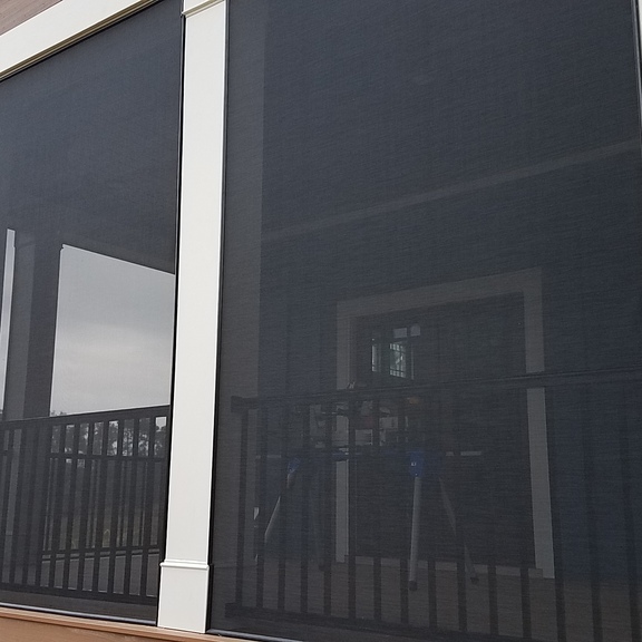 Screen Porch with Handrail 2