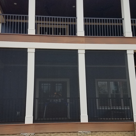 Screen Porch with Handrail