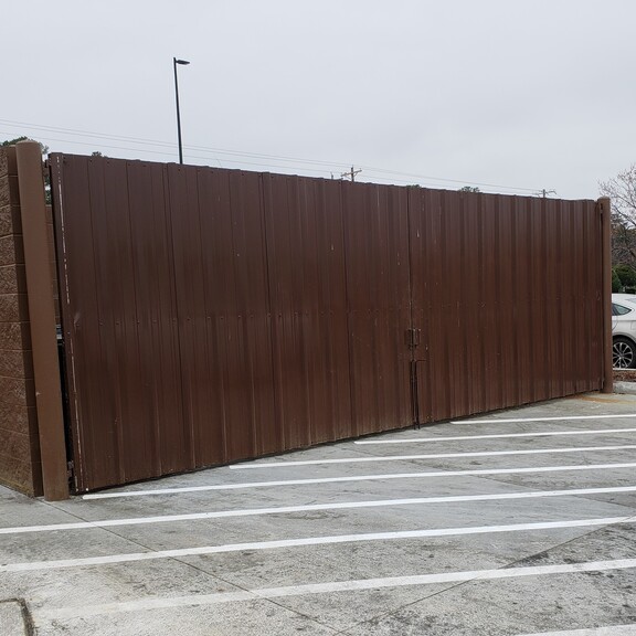 Brown Steel Dumpster Gate