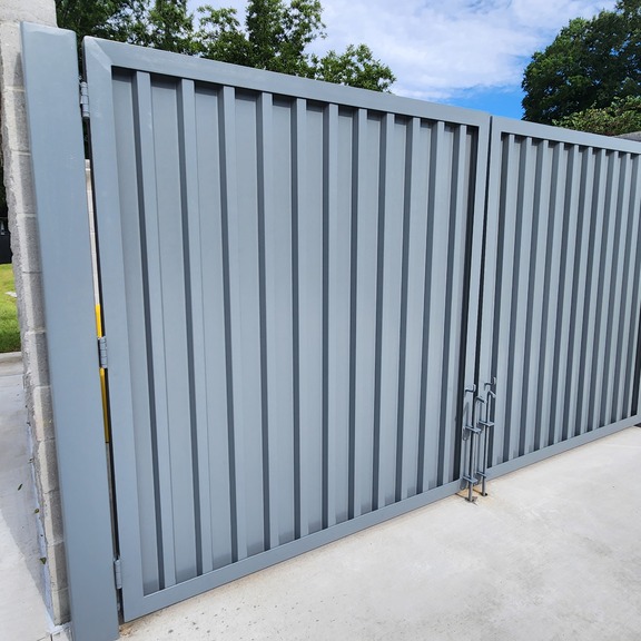 Corrugated Steel Dumpster Gate 2