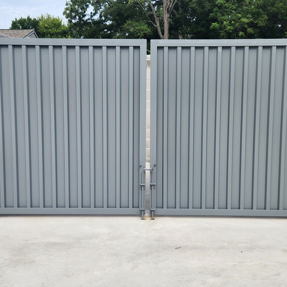 Corrugated Steel Dumpster Gate 1