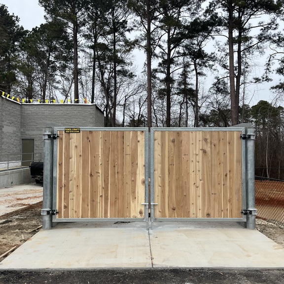 Custom Dumpster Gate with Cedar Wood