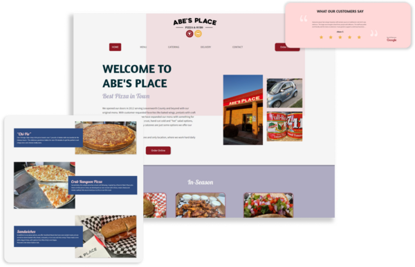 Abe's Place home page