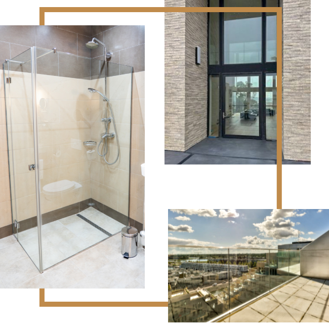 series of completed tempered glass project