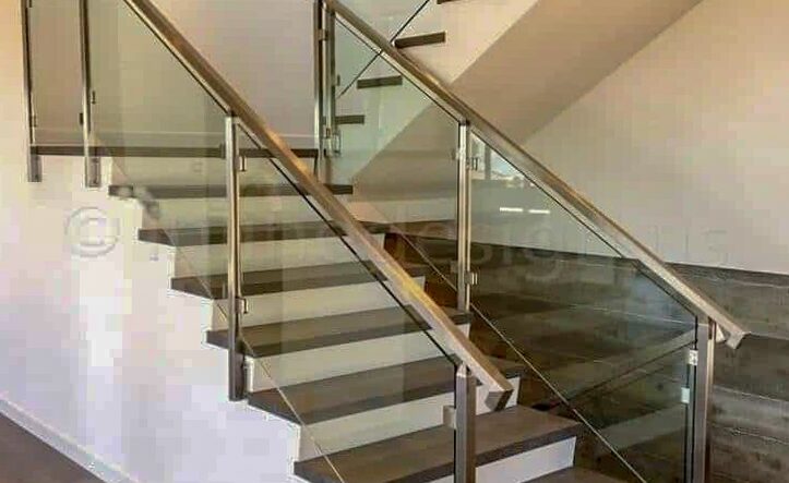 glass railing with laminated glass