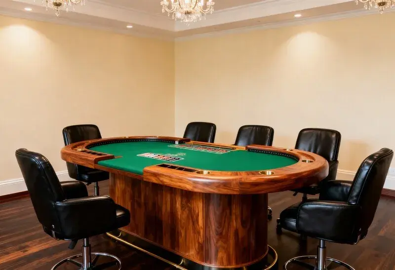 Hochwertiger Poker-Tisch mit Stühlen