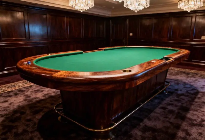 Hochwertiger Poker-Tisch in eleganter Eventlocation