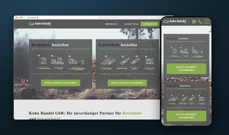 Website Kuhn Handel auf Rechner und Handy