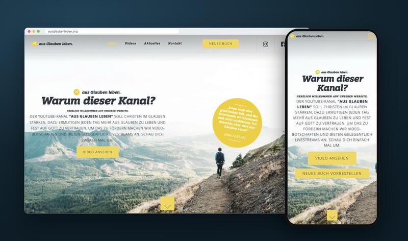 Website aus Glauben leben auf Rechner und Handy