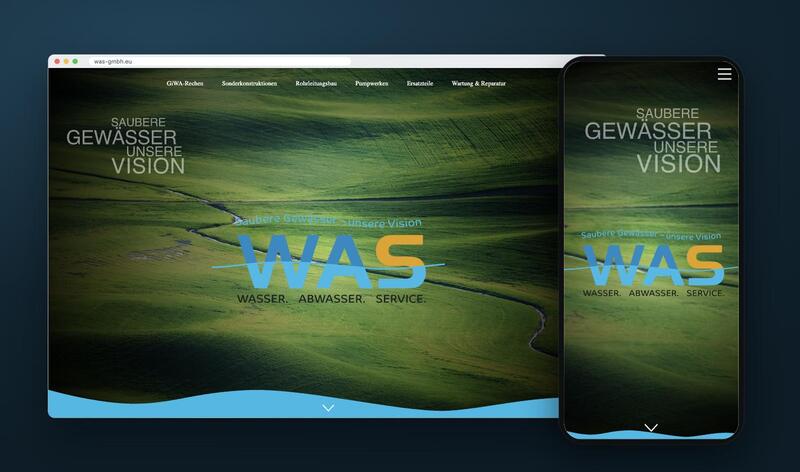 Website WAS GmbH auf Rechner und Handy