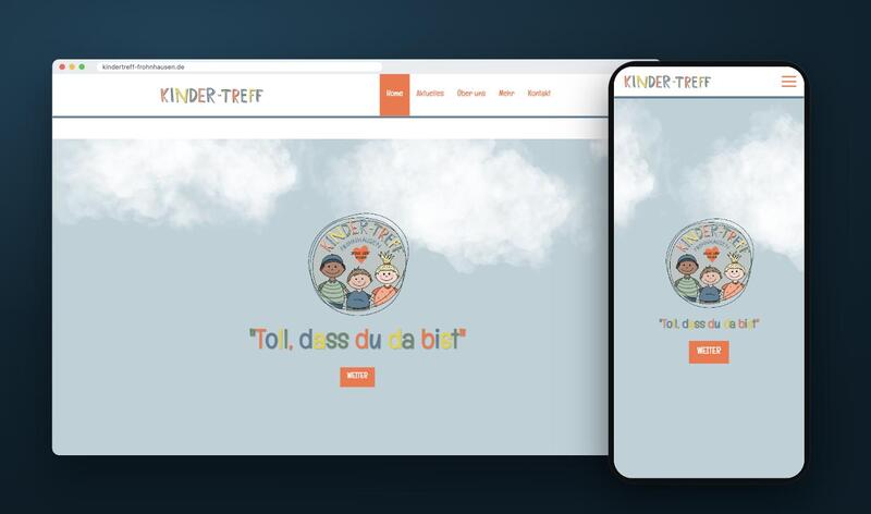 Website Kindertreff Frohnhausen auf Rechner und Handy