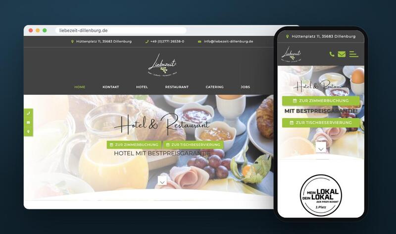 Website Liebezeit auf Rechner und Handy