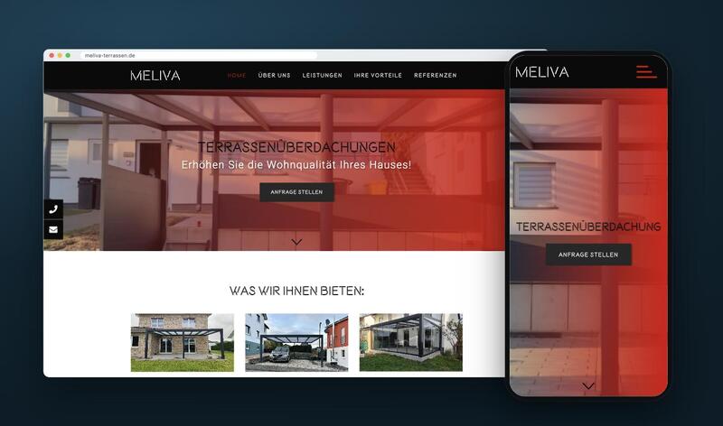 Website Meliva auf Rechner und Handy