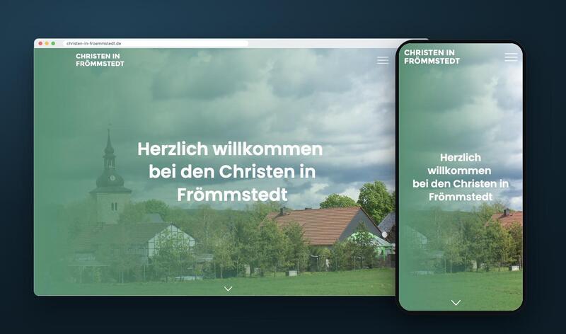 Website Christen in Frömmstedt auf Rechner und Handy