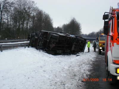 Umgefallenes Fahrzeug