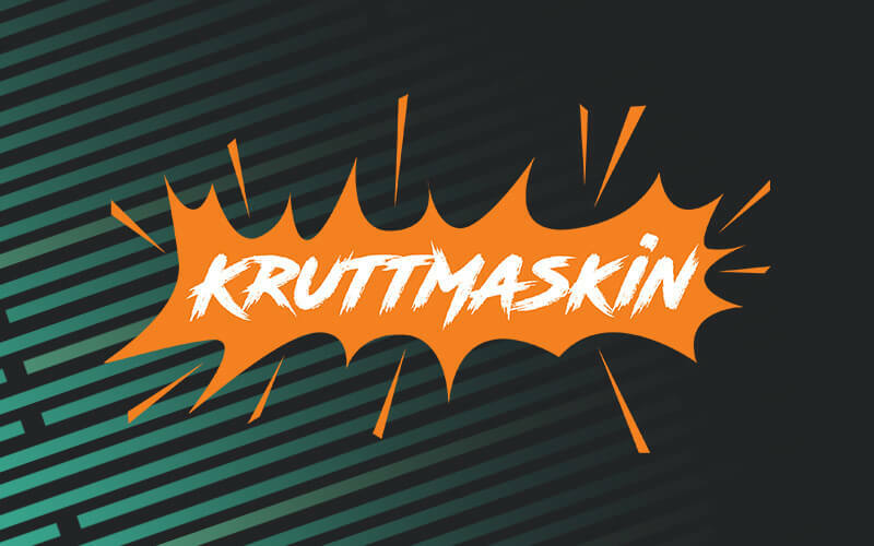 Eksempel på logo for en bedrift som heter Herøy Frisør , et lilla hode med halvlangt hår og en saks som klipper håret