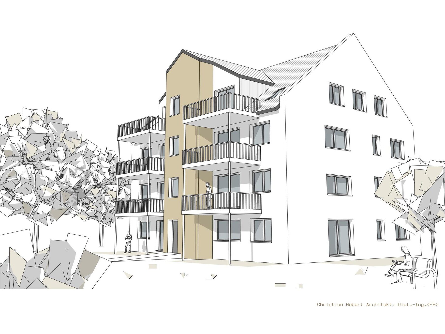 Perspektive 1 Außenansicht