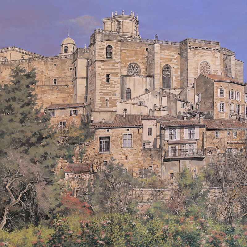 grignan - auvergne-rhône-alpes 2025, 37,4" x 31,5", oil on canvas