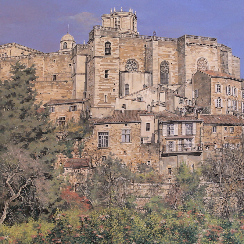 grignan - auvergne-rhône-alpes 2025, 95 x 80 cm, huile sur toile