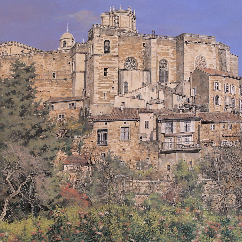 grignan - auvergne-rhône-alpes 2025, 95 x 80 cm, öl auf leinwand