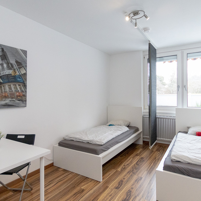 Schlafzimmer mit bis zu zwei Betten