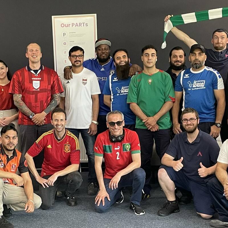 Frankfurt showing their support for the Euros