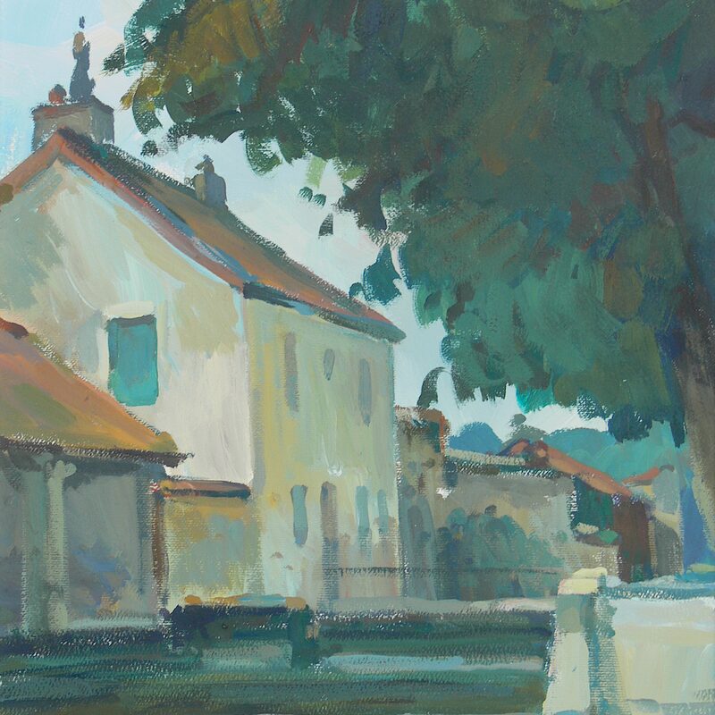 is -sur-tille - côte-d'or 1989, 48 x 36 cm, gouache auf papier