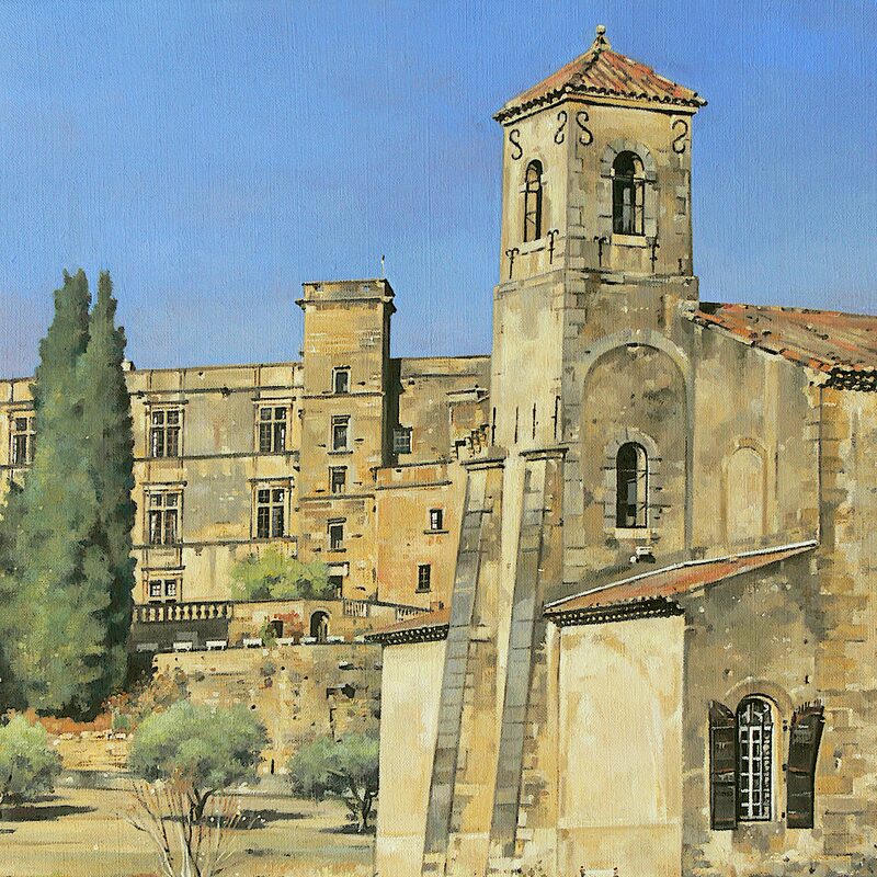 lourmarin - vaucluse 2017, 55 x 44 cm, öl auf leinwand