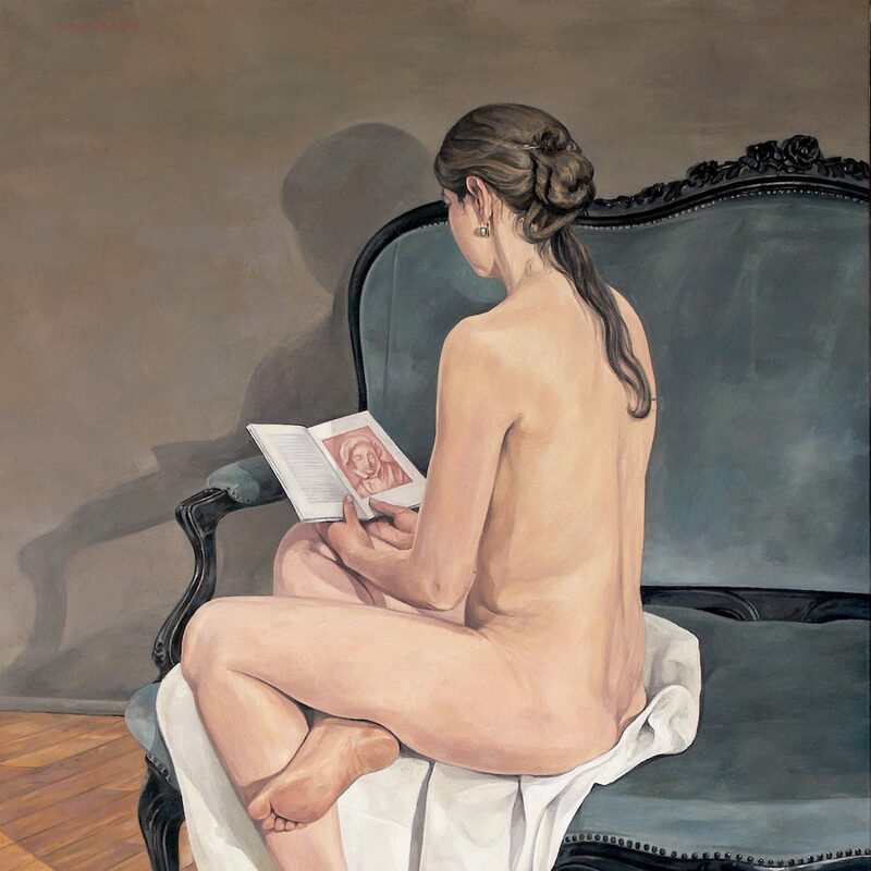 nu assis 2005, 140 x 110 cm, huile sur toile