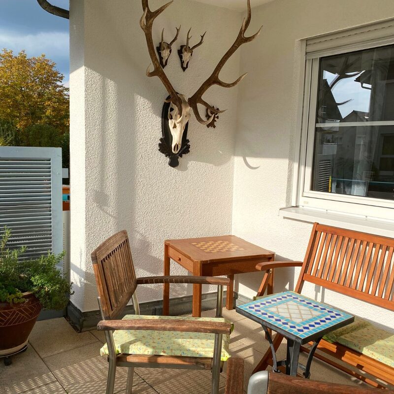 Das Apartment: Balkon mit Abendsonne