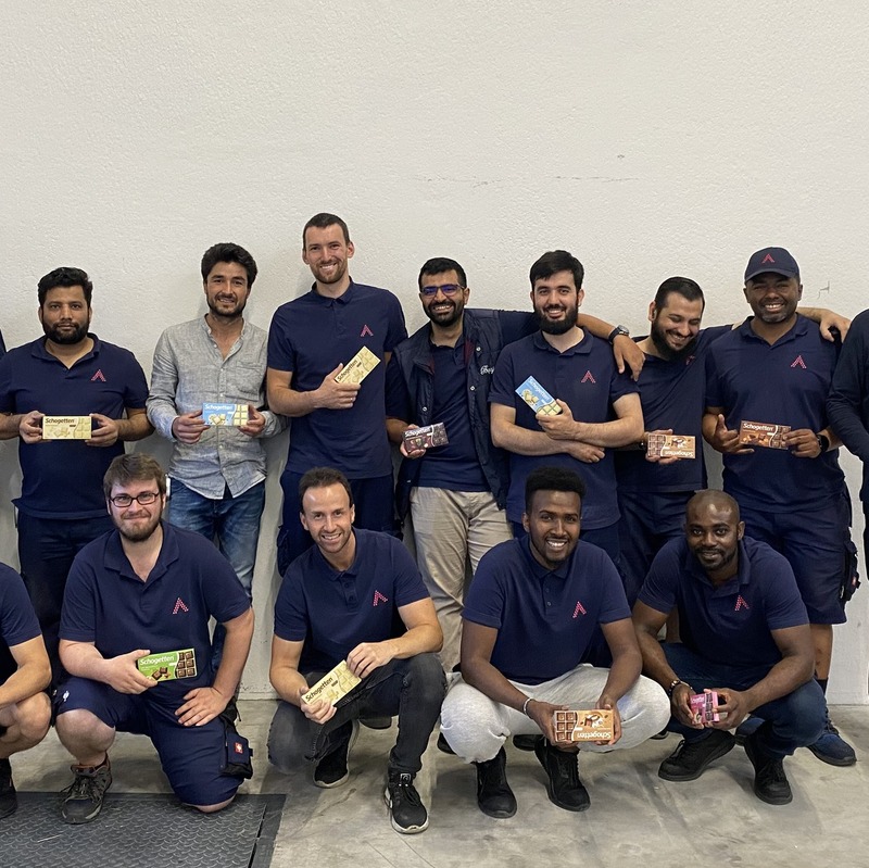 On World Chocolate day it seemed only fitting to surprise our global teams with a sweet treat. Our Frankfurt warehouse staff thoroughly enjoyed their bars of Schogetten 🍫