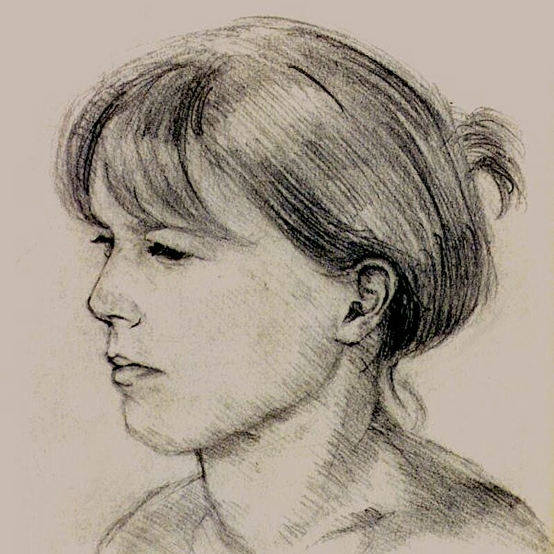 irene 1986, 11" x 8,7", graphite pencil on paper