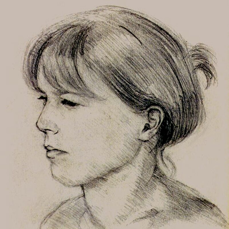 irene 1984, 28 x 22 cm, crayon graphite sur papier