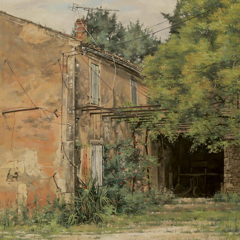 mas près de cavaillon - vaucluse 2019, 55 x 44 cm, huile sur toile
